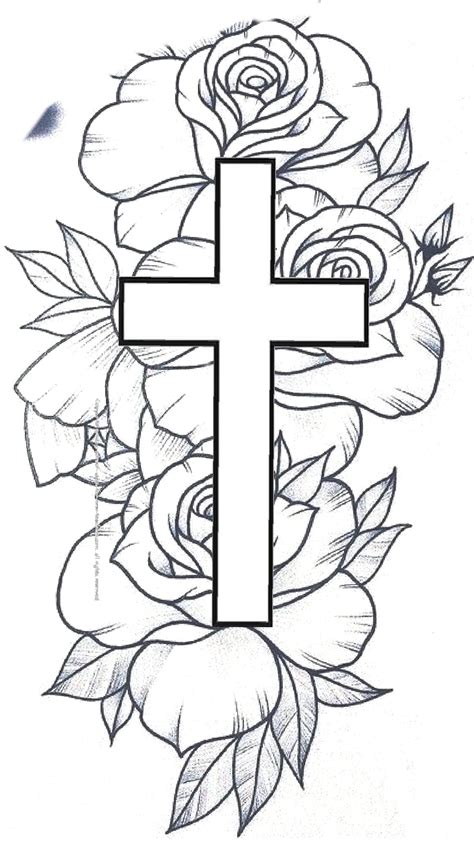 cross tattoo stencil designs